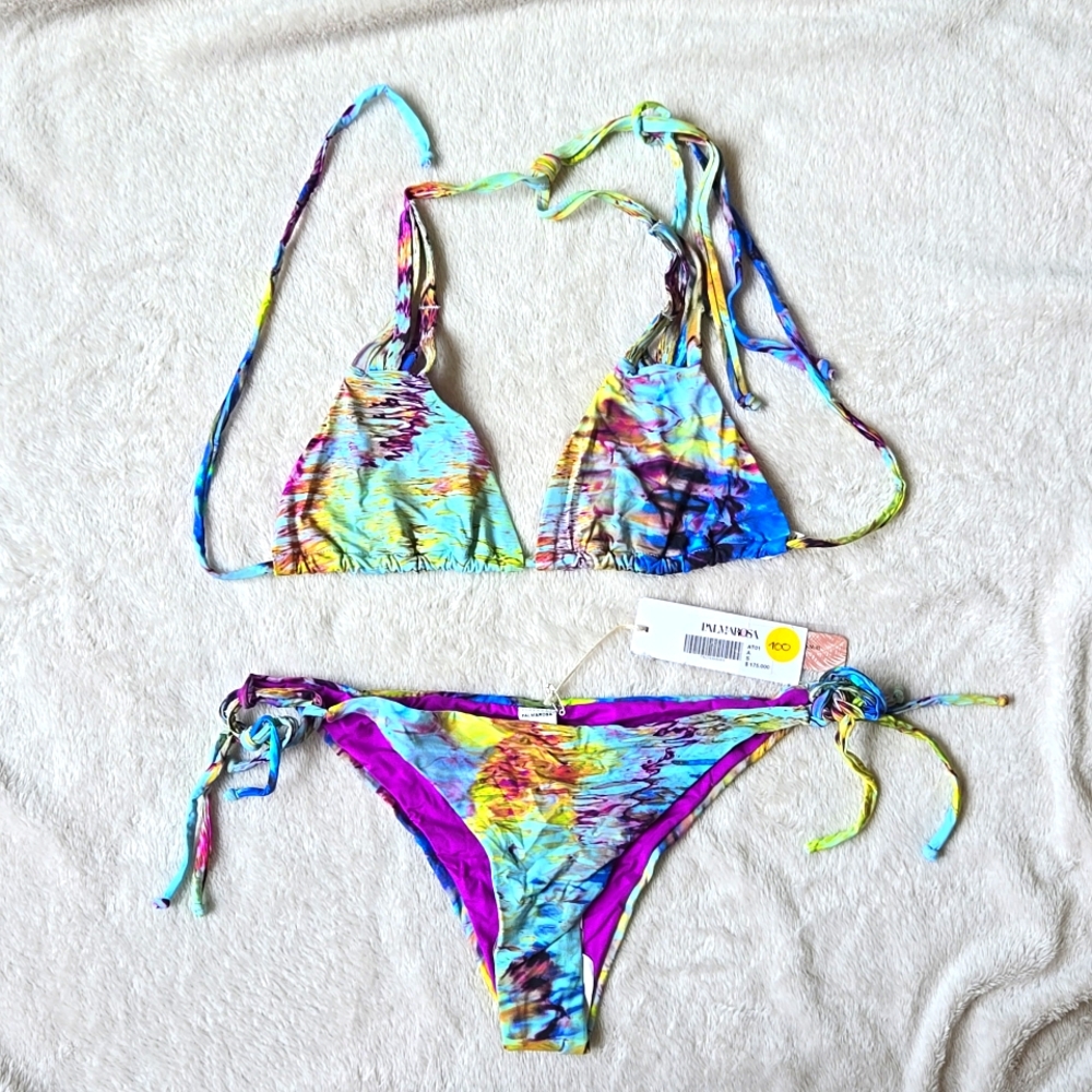 NWT: Palmarosa Multicolor Bikini Set Sz S